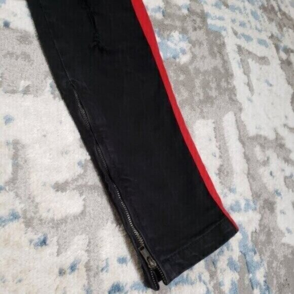 HYPER DENIM Men's Black/Red Denim Joggers Size 32 - Picture 7 of 8